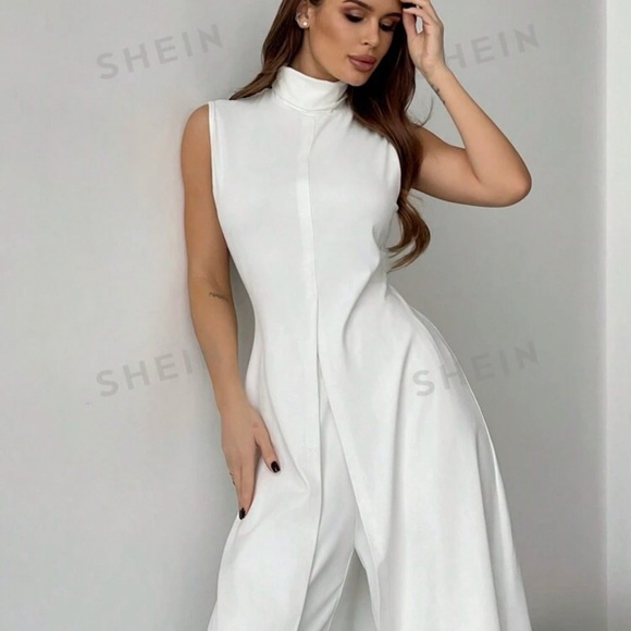 Turtle neck sleeveless top & loose casual pants - Picture 8 of 8